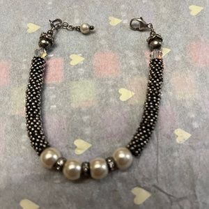 Sterling Silver Pearl Bracelet